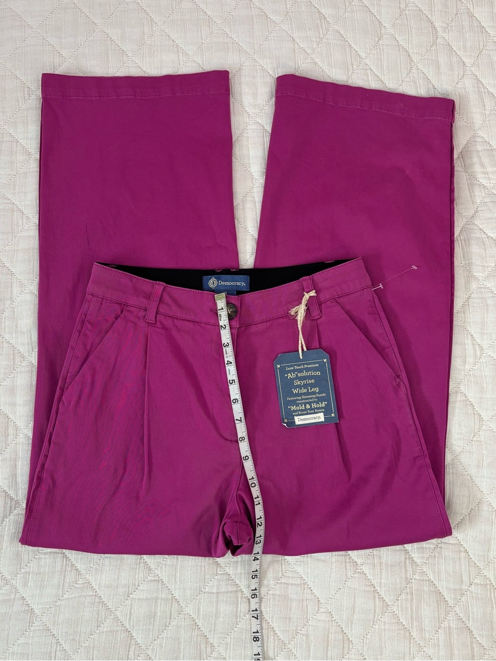 NWT Democracy Ab Solution Skyrise Wide Leg Jeans Sz 8 - - Picture 5 of 10